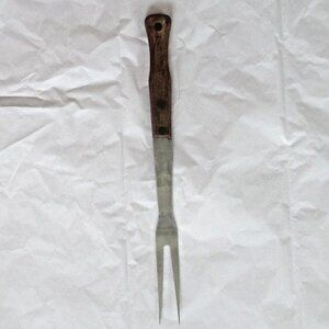 Old Stainless Steel Utensil Grill Fork Tool 13 1/2"